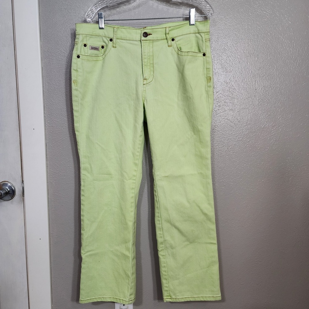 Z Cavaricci Pants‎ Women's Size 12 Lime Green Jeans 90's Y2K